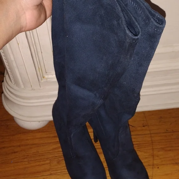 Jessica Simpson Navy Heeled Boots - Picture 2 of 4